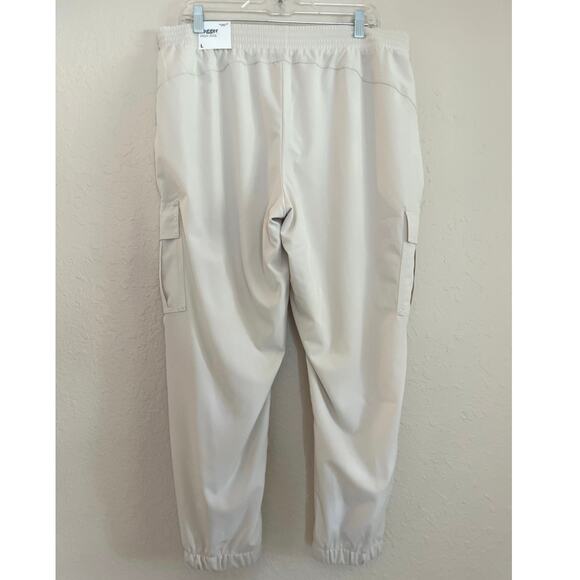 Old Navy Jogger Cargo Pants Womens Size L Cream Lined Stretch Casual Travel - Picture 6 of 16